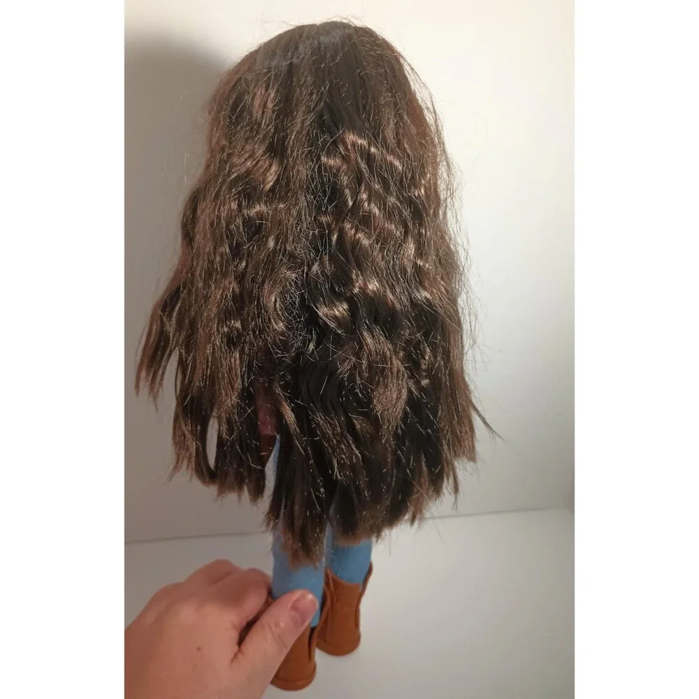 Battat 14 Inch Doll Brunette Brown Eyes Glitter Girls Jeans Cowboy Boots Rodeo